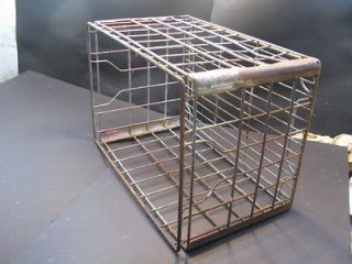Vintage Metal Wire Basket Milk Container Crate marked Lawson Co. 4 83