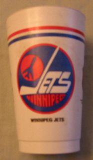 Vintage 1980s WINNIPEG JETS Slurpee Cup Macs Slush NHL Hockey