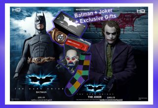 Ready EnterBay HD 1/4 Batman & Joker Figures & 3 Exclusive Gifts 