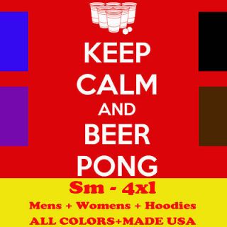 KEEP CALM AND BEER PONG funny red solo cup party drinking womens l 