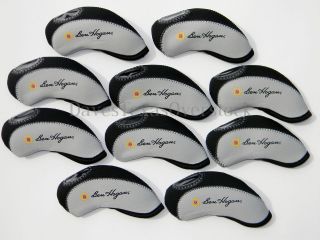 10 Ben Hogan Apex Black Grey Iron Covers New Neoprene Golf Headcovers
