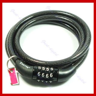 Digital Bike Bicycle Code Combination Lock Cable TY53