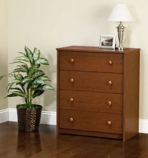   Home Chest of Four Chester Drawers Bedroom Dresser With Wood Knobs