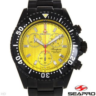 SEAPRO SCORPION Professional Yellow Chrono/Date Watch