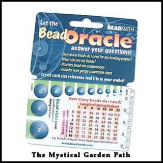 Wallet Card Bead Oracle Beading Reference Charts Sizes
