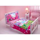pc HELLO KITTY Pink Toddler Bed n a Bag COMFORTER+SHEETS Set Girls 