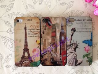   Tower+Statue of Liberty+Big Ben for i Phone 4 4S Case/Cover Retro
