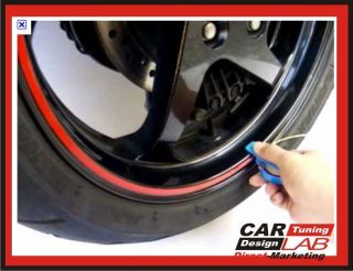 RED Reflective CAR/MOTORCYCLE Wheel Rim Pin Stripe PINSTRIPING 