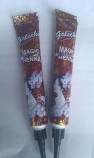 HENNA TUBE WITH GLITTER MIX BEST EVER QUALITY DARK COLOR FRESH TANGY 