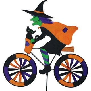   WITCH on a BIKE Wind Spinner Yard Decoration wit​h Spinning Wheels