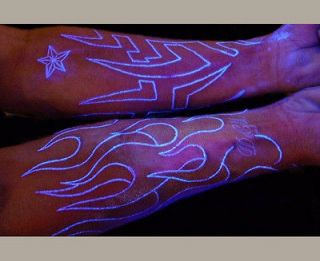 10 x INVISIBLE INK Pens UV Black Light Body Temp Tattoo