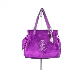NWT JUICY COUTURE Bling Charm Purple JC Monogram Ms. Daydreamer Large 