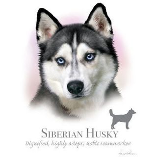 Siberian Husky Dog Breed Portrait Artist Howard Robinson White T Shirt