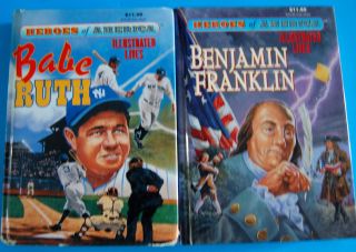   OF AMERICA Books BABE RUTH & BENJAMIN FRANKLIN Biographies FREESHIP