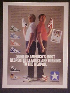 1986 Converse Tennis Shoes Larry Bird~Magic Johnson Choose Your Weapon 
