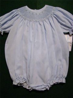 HAND~EMBROIDERED 24M BISHOP SMOCKED GIRLS BLUE BUBBLE ~NWTS