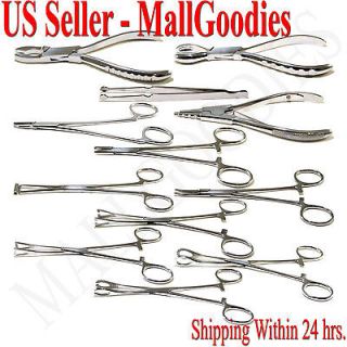 V034 Body Piercing Tools Forceps Clamps Pliers Tongue Belly Septum 