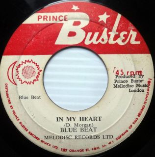 BLUE BEAT 45 In My Heart Prince Buster label REGGAE #205