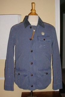   Polo Ralph Lauren Cargo Corduroy Collar Blue Hunting Jacket Distressed