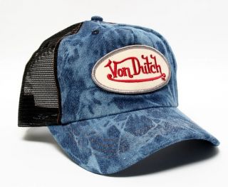 Authentic Brand New Von Dutch Bleach Denim Cap Hat Truckers