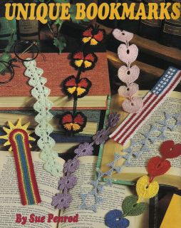 Unique Bookmarks crochet patterns hearts flag butterfly