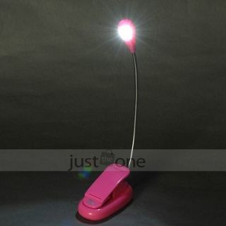 LED Flexible Clip on Style Reading Book Light Bed Night Lamp with 
