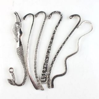 12pcs 160809 New Wholesales Antique Silver Charms Mixed Bookmarks For 