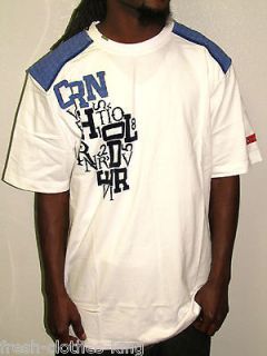 CROWN HOLDER Shirt New Mens $60 French Braided White Tee Size XL