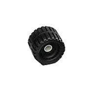 SMITH BOAT ROLLERS RIBBED WOBBLE ROLLER BLACK RUBBER