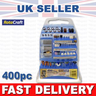 ROTA CRAFT RC9400 Rotary Tool Accessory Kit for Dremel etc (400pc 