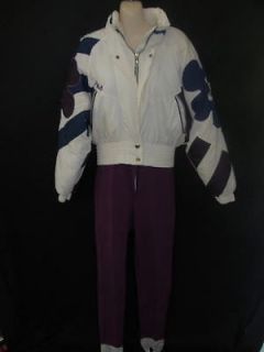 Fila Made in Italy Ski Team One Piece purple White Ski Suit snowsuit 8