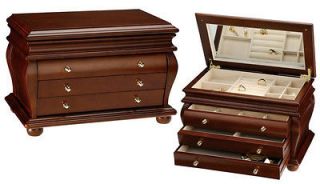   Wooden Jewelry Box Armoire Chest Necklace Case Organizer mpm207