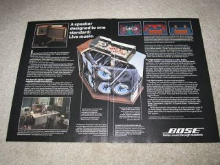 BOSE 901 Series V Speaker Ad, 1986, 2 pgs,Cut Away,I​nfo