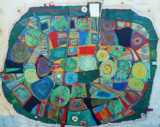 Friedensreich Hundertwasser Garden of the happy signed LITHOGRAPH 