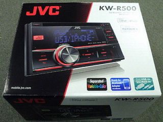 NEW JVC KW R500 In Dash AM/FM/CD Car Stereo Receiver w/ Front USB iPod