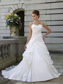 Sexy Sweetheart Wedding Dress A line Ruffle Bridal Gown 6 16 Or Veil