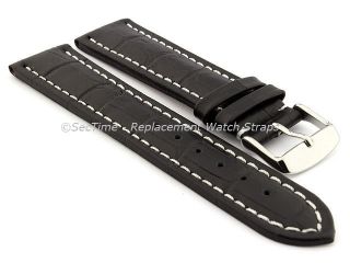 Leather Watch Straps Bands Croco RM Stainless Steel Buckle   MV