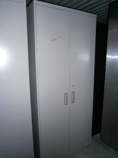 Used 2 DOOR Swing Style Metal Storage Cabinet Office​ Home Garage I 
