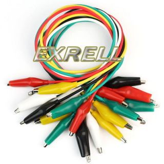   Crocodile Clip Test Leads 5 Color Jumper Wires Cable 550 mm New
