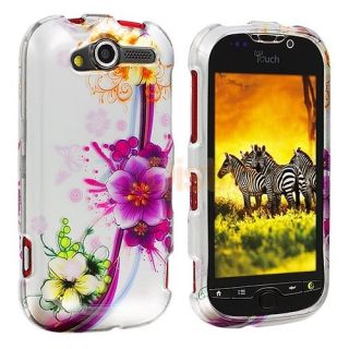 Purple Flower Hard Skin Case Cover Accessory for HTC Mytouch 4G Phone