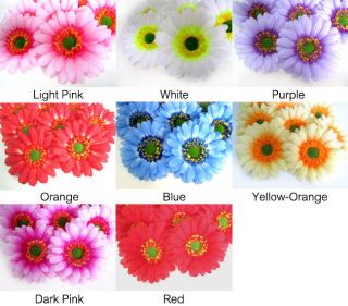 GERBERA DAISY BUSHES WITH 7 DAISIES Silk Flowers, Artificial 