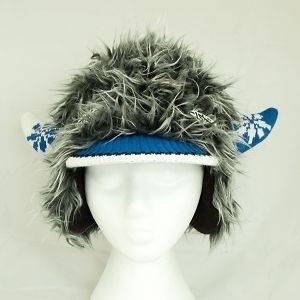 Eisbar Powerhorn Hat in Blue with Grey Hair Winter Sports/Skiing Hat
