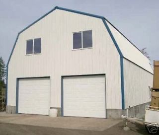 GAMBREL GARAGE SHOP HOME STEEL BUILDING 2nd FLOOR METAL