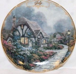   SIMPLER TIMES JULY CHANDLERS COTTAGE CALENDAR Plate MIB/COA