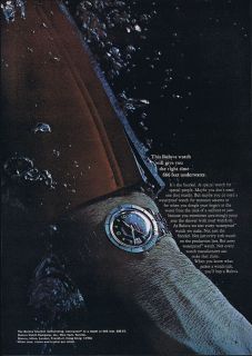 1968 Bulova Snorkel Watch Wet Suit Scuba Diver Print Ad