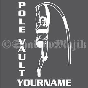 Inch Personalized Vinyl Decal   Pole Vault
