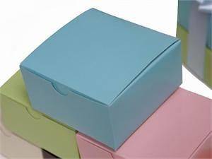 100 boxes   4x4x2 TURQUOISE CAKE BOXES wedding party gift supply 