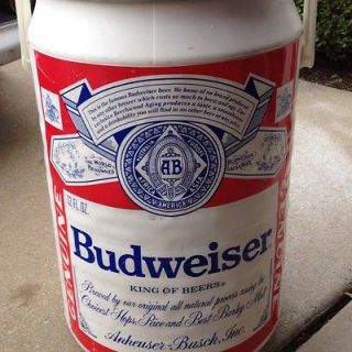 LARGE 20 Inch VINTAGE BUDWEISER BEER CAN COOLER ICE CHEST ANHEUSER 