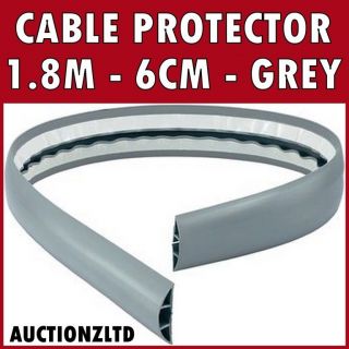 8m Cable Protector Conduit Floor Cover Trunking Grey Rubber Wire 