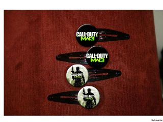 Call of Duty MW3 XBOX PS3 modern warfare 3 set of 4 barrettes